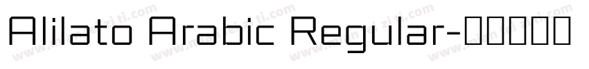 Alilato Arabic Regular字体转换